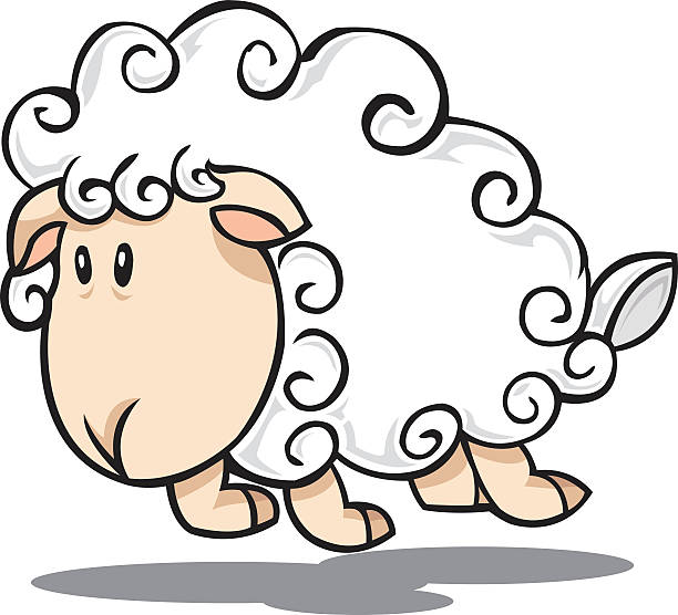 illustrations, cliparts, dessins animés et icônes de saut de mouton - gigot fond blanc