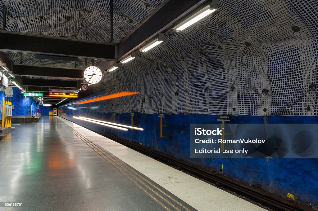 Stockholm's metro Stockholm, Sweden - October 3, 2010: Stockholm's metro, T-Centralen station. 2015 Stock Photo