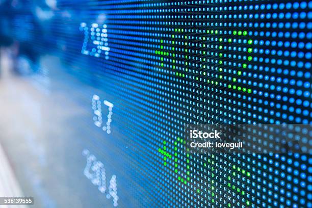 Digital Stock Market Chart Display Stock Photo - Download Image Now - 2015, Banking, Business