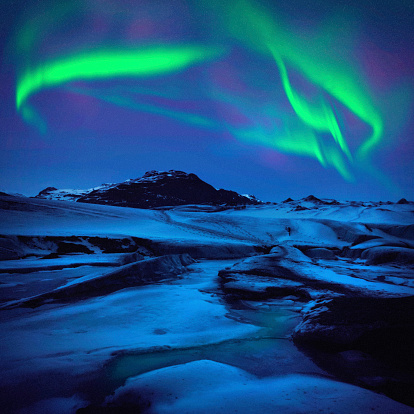 Northern lights in the skies above Iceland.