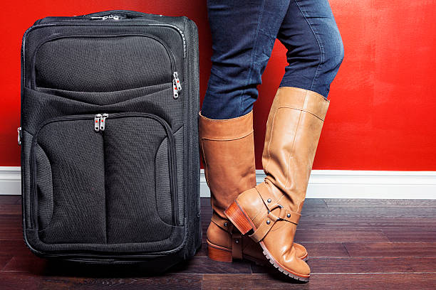 istock Woman with Suitcase Ready to Travel 536139643