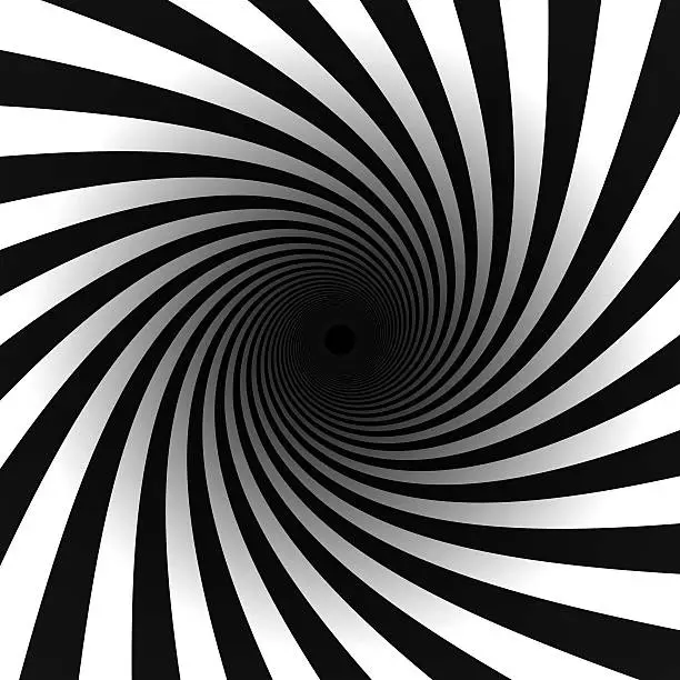 abstract spiral tunnel for a striped background