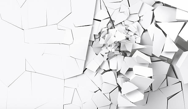 istock 3d rendering destruction of wall 536168803