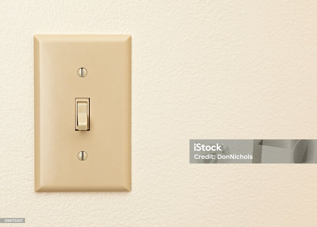 Light Switch Light switch with copy space. Light Switch Stock Photo