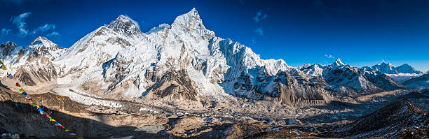 istock Mt Everest towering over basecamp Khumbu Himalaya mountain peaks panorama 536172561