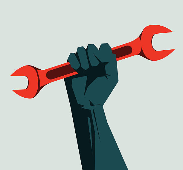 Wrench Illustration and Painting hand wrench stock illustrations