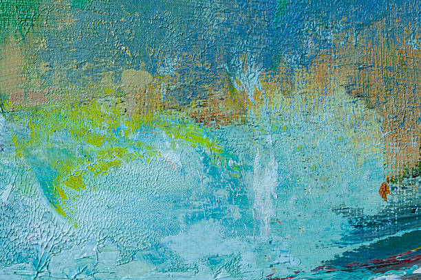 istock Abstract painted blue and green  art backgrounds. 536173615