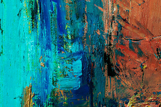 istock Abstract painted blue red and green  art backgrounds. 536173725