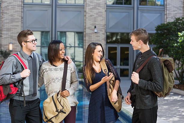 istock Multi-ethnic group of high school students outdoors 536189955