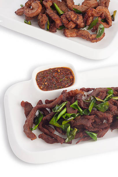 istock Fried sun-dried beef and lamb jerky 536190187