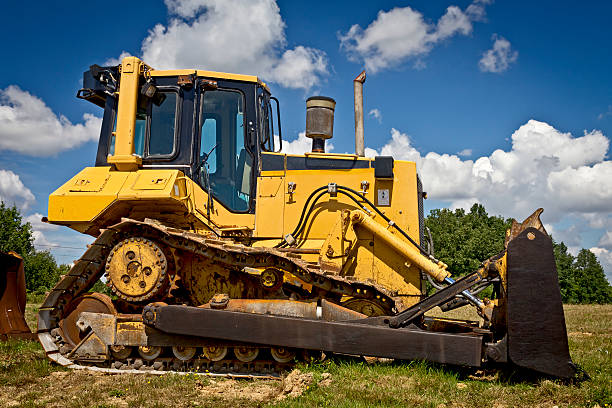 istock Earth Mover in a new road construction 536191415