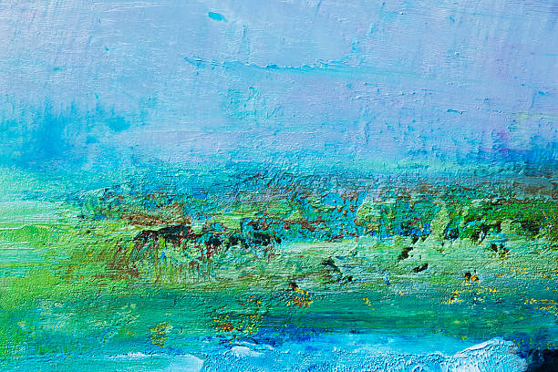 istock Abstract painted blue and green  art backgrounds. 536192407