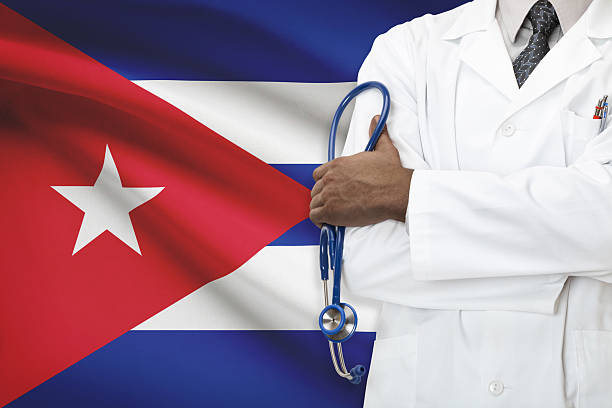 Concept of national healthcare system - Cuba stock photo