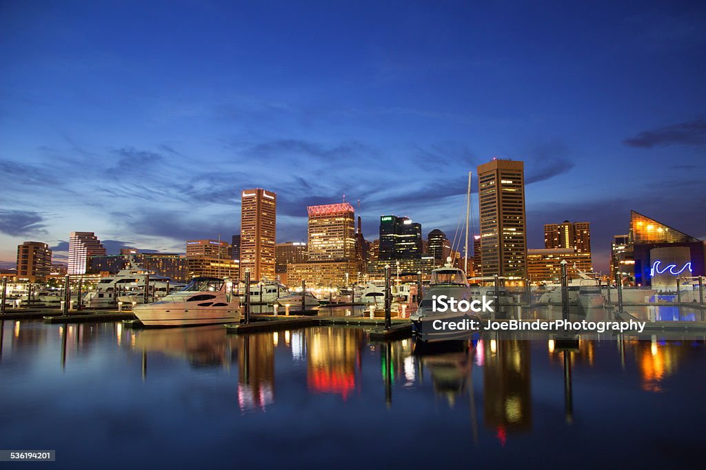 Baltimore, Maryland - Inner Harbor Baltimore's Inner Harbor during the twilight hours. Baltimore - Maryland Stock Photo