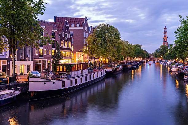 istock Amsterdam House Boats 536195105