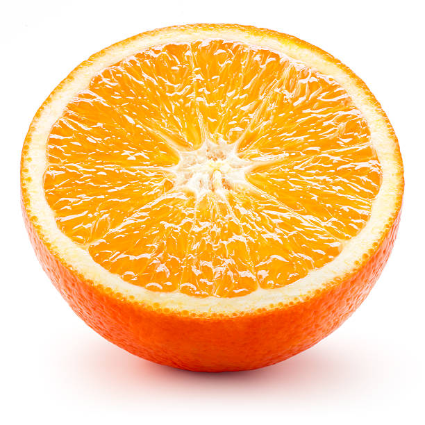 istock Half of orange isolated on white background 536195741