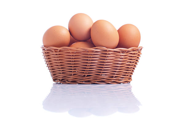 istock some brown eggs in a basket isolated white background 536196565
