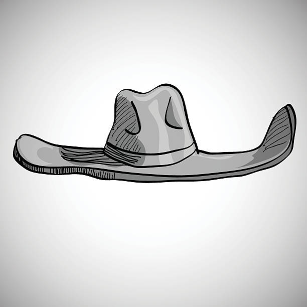 ilustraciones, imágenes clip art, dibujos animados e iconos de stock de sombrero de vaquero sobre fondo blanco. - hide leather backgrounds isolated