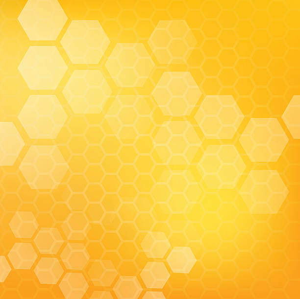 stockillustraties, clipart, cartoons en iconen met honey pattern vector illustration - honingraat