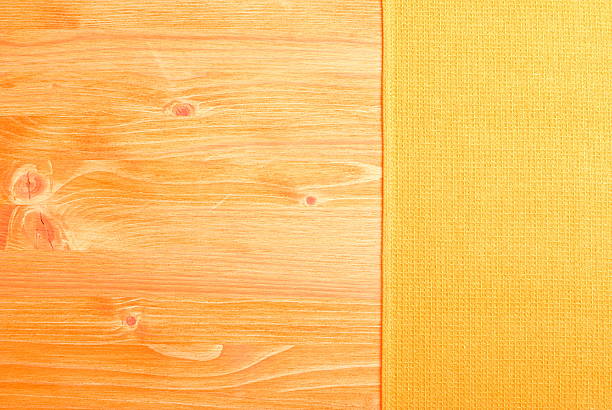 istock napkin on a yellow board right, left space for text 536221115