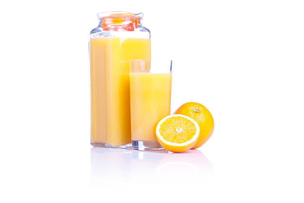 istock orange fresh ripe orange isolated on white background with refle 536221171