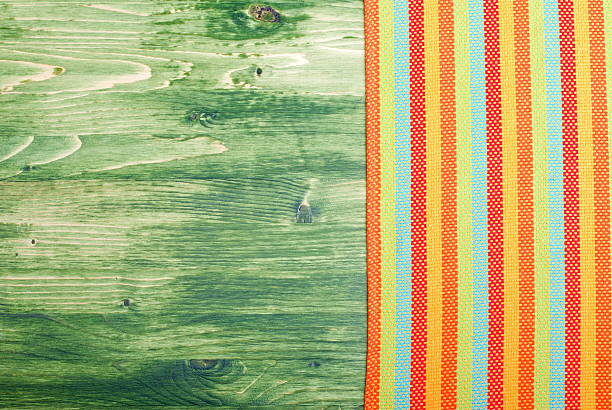 istock napkin on a green chalkboard on the right, left space 536221905