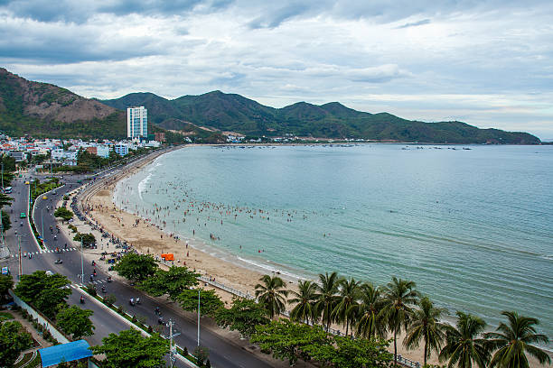 istock Everybody swim in Nha Trang beach 536244909