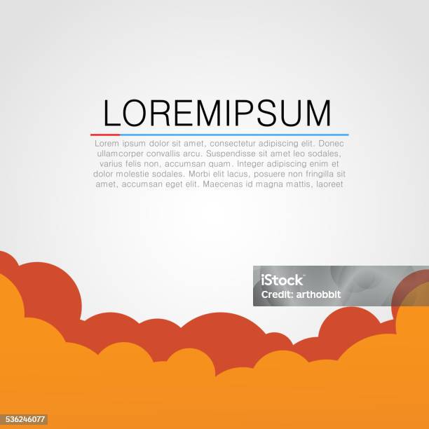 Vector Orange Cloud Background Stock Illustration - Download Image Now