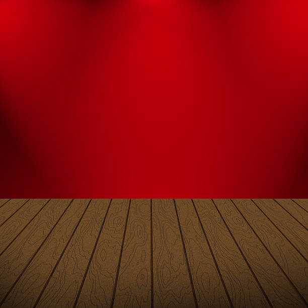 istock lighting red wallpaper design with wood background 536247453