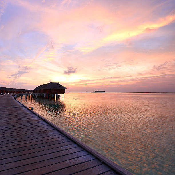 istock Sunset at Maldivian beach 536250631