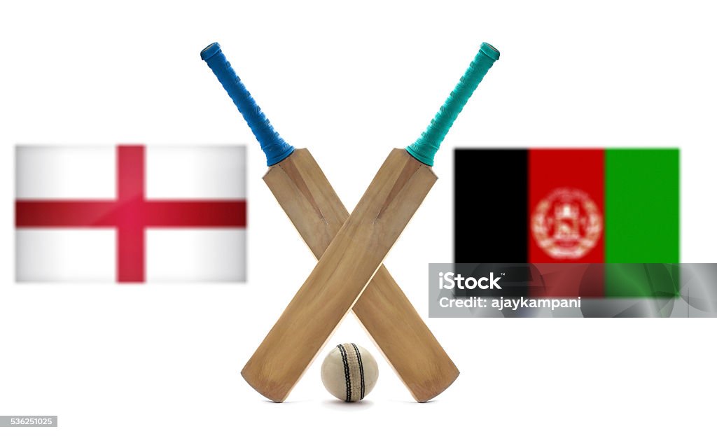 England VS Afghanistan England VS Afghanistan Cricket Match concept with their countries flag 2015 Stock Photo