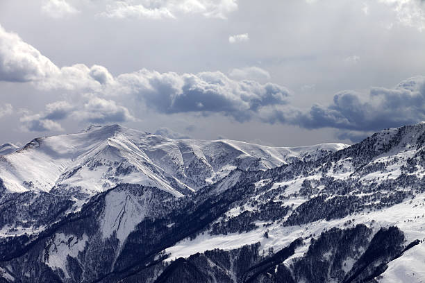istock Mountains in evening and cloudy sky 536251597