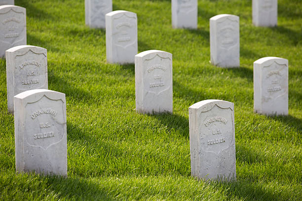 istock military cemetery headstones mark dead veterans graves 536266622