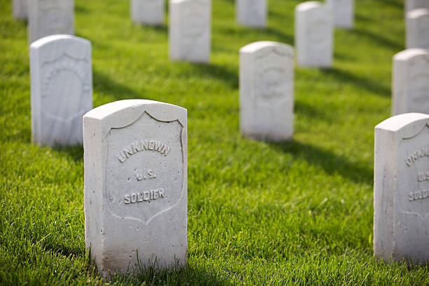 istock military cemetery headstones mark dead veterans graves 536269830