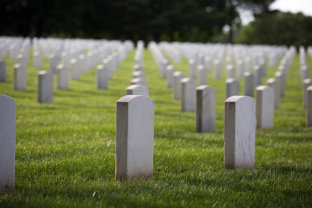 istock military cemetery headstones mark dead veterans graves 536270580