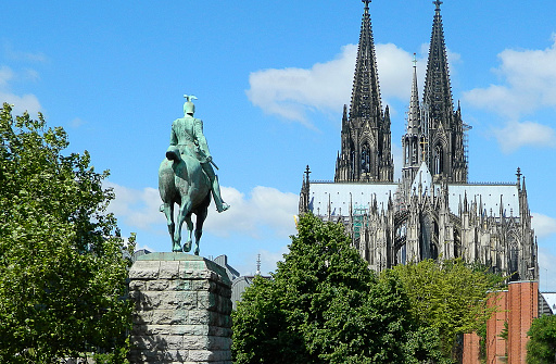 Cologne Dom Cathedral with Statue