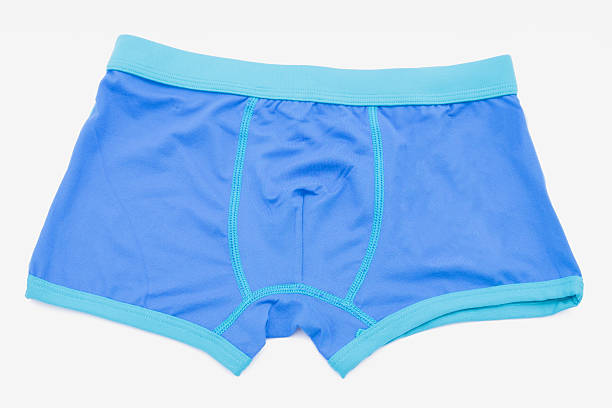 istock Children's blue swimming shorts isolated on white background. 536272685