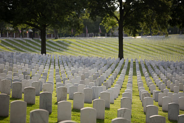 istock military cemetery headstones mark dead veterans graves 536272768