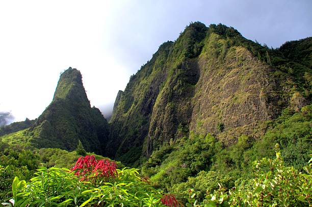 Iao Needle Maui Hawaii stock photo