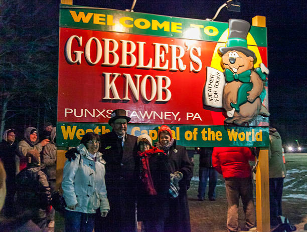 Gobbler's Knob - Punxsutawney, PA stock photo