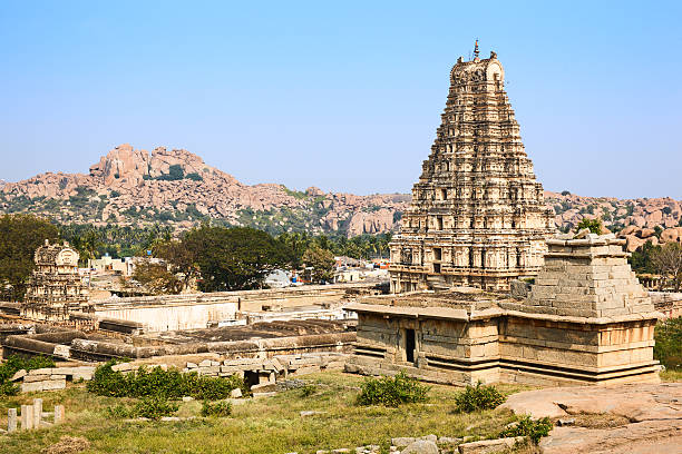 Virupaksha Temple in Hampi Virupaksha Temple, located in the centre of ancient city Vijayanagar. Hampi, Karnataka, India virupaksha stock pictures, royalty-free photos & images