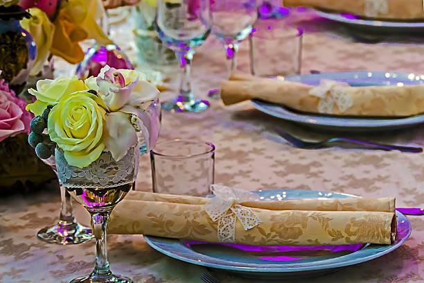 istock Arrangement for the wedding dinner party 536277501