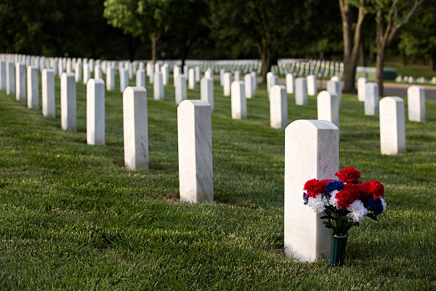 istock military cemetery headstones mark dead veterans graves 536277654