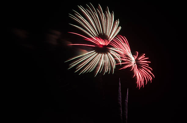 istock colorful  fireworks on the black sky background 536278095