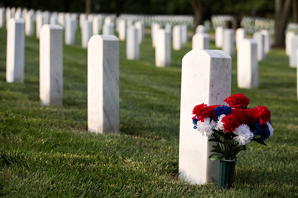 istock military cemetery headstones mark dead veterans graves 536278582
