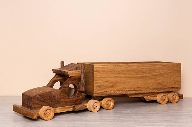istock Wooden truck toy 536287241