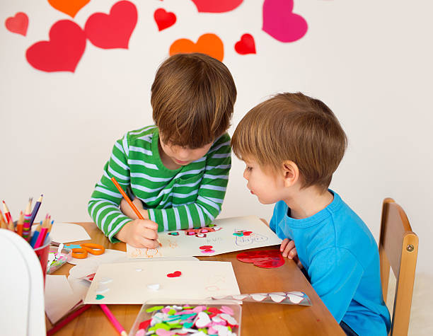 istock Kids engaged in Valentine's Day Arts with Hearts 536287463