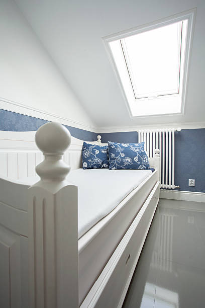 istock Bed in cozy room 536289135