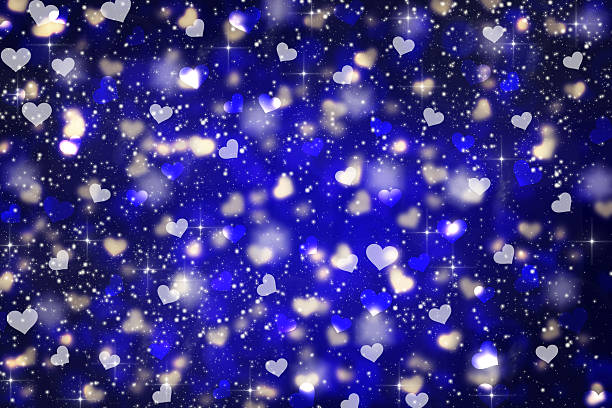 istock Blue heart space for love glitter ready design 536289317
