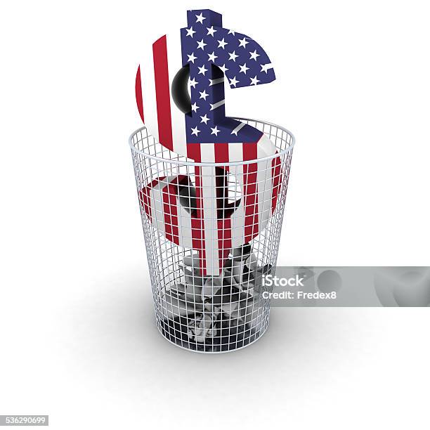 Dollar Bin Concept Us Flag Stock Photo - Download Image Now - 2015, American Flag, Blue